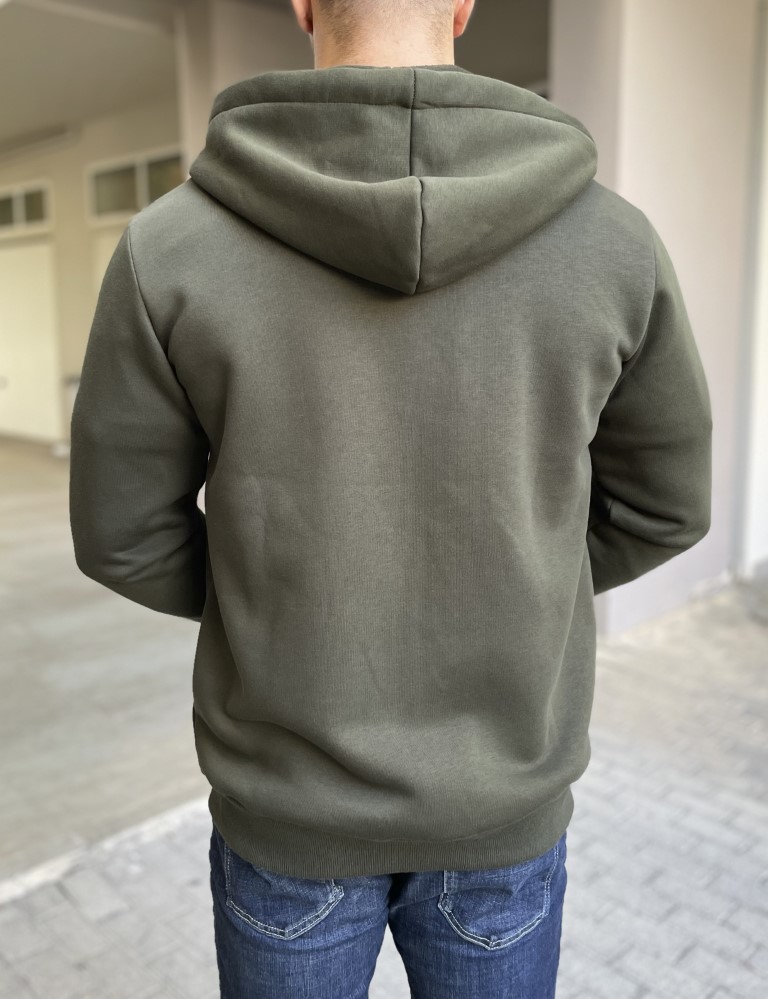 Everbest ανδρική Plus Size χακί ζακέτα φούτερ 251010X φωτογραφία